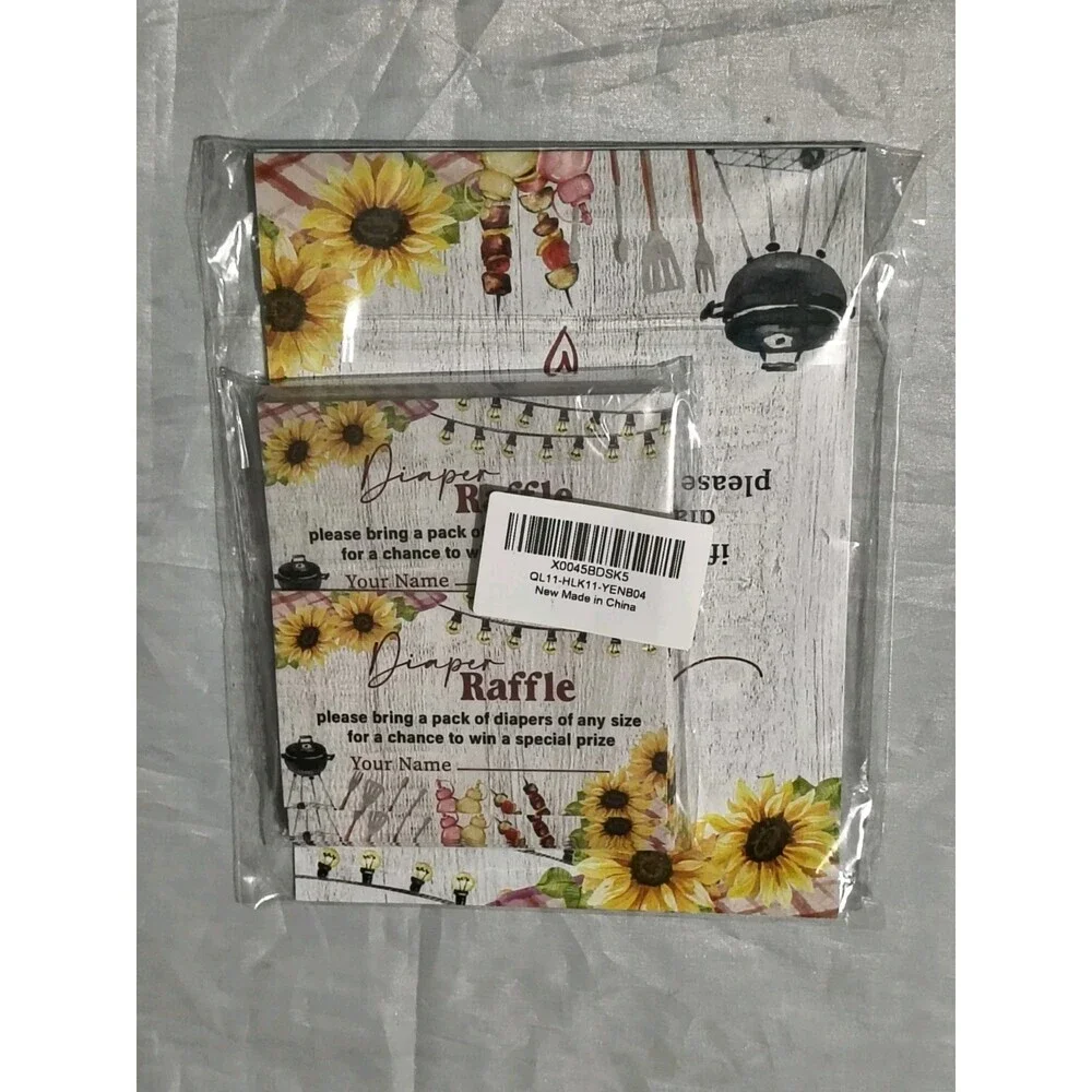 BBQ Baby Shower Table Sign, Cards and Gifts Sign Diaper Raffle